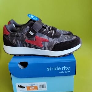 Stride Rite M2P Zip Jogger Camo and Red Kids' Sneakers